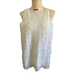 Aqua Girl White Little Girl's Dress